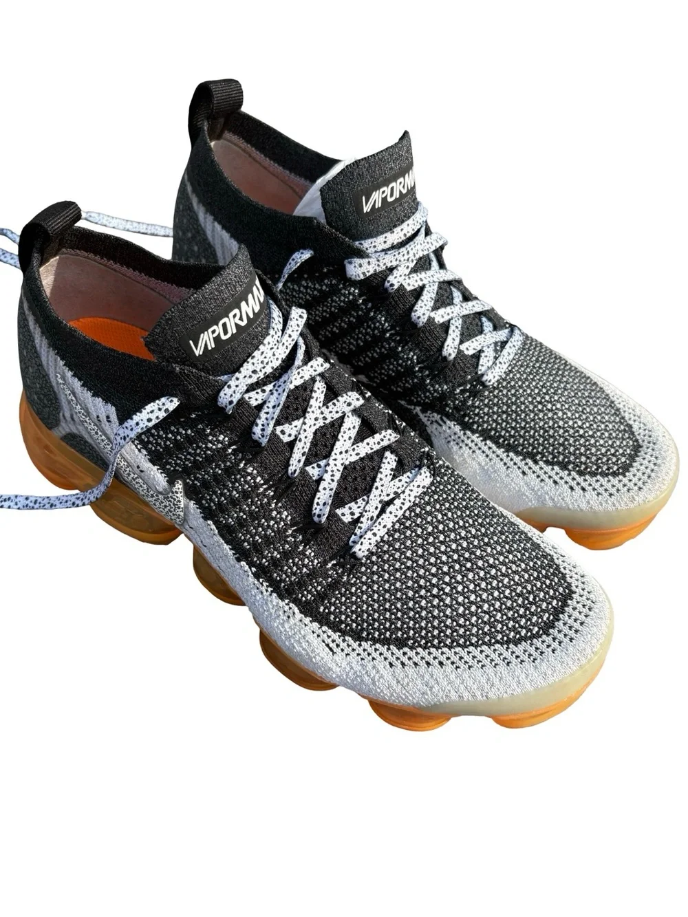 Nike Air VaporMax Flyknit 2 Safari Men’s 7.5 Multicolor Sneakers Mango Oreo